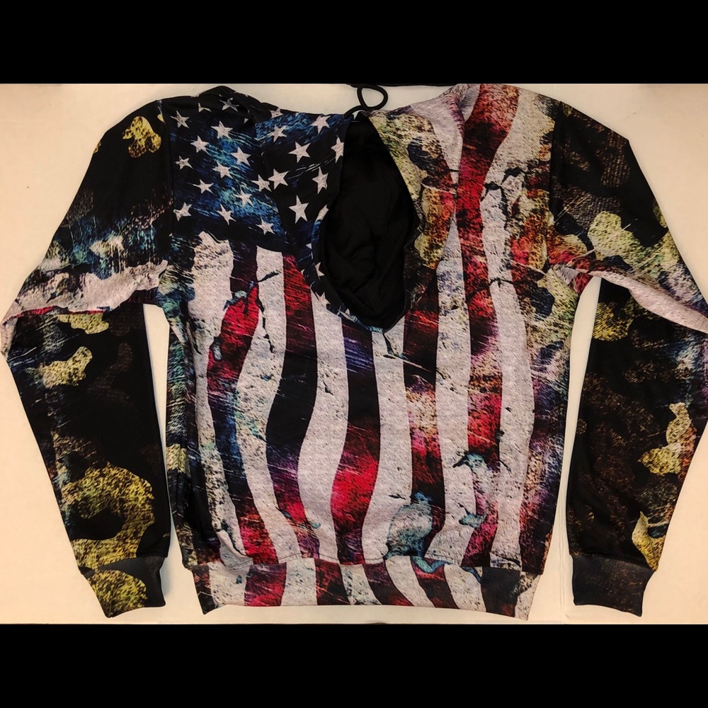 Patriotic American Flag Hoodie